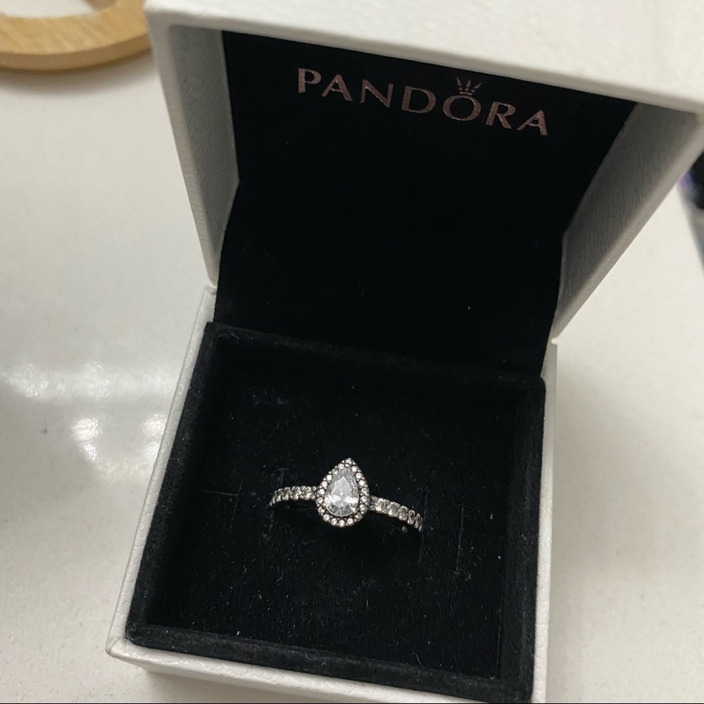 Pandora Classic Teadrop Halo Ring